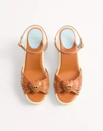 Valentino Royal Wedge Kidskin Sandal 100Mm - Image 5